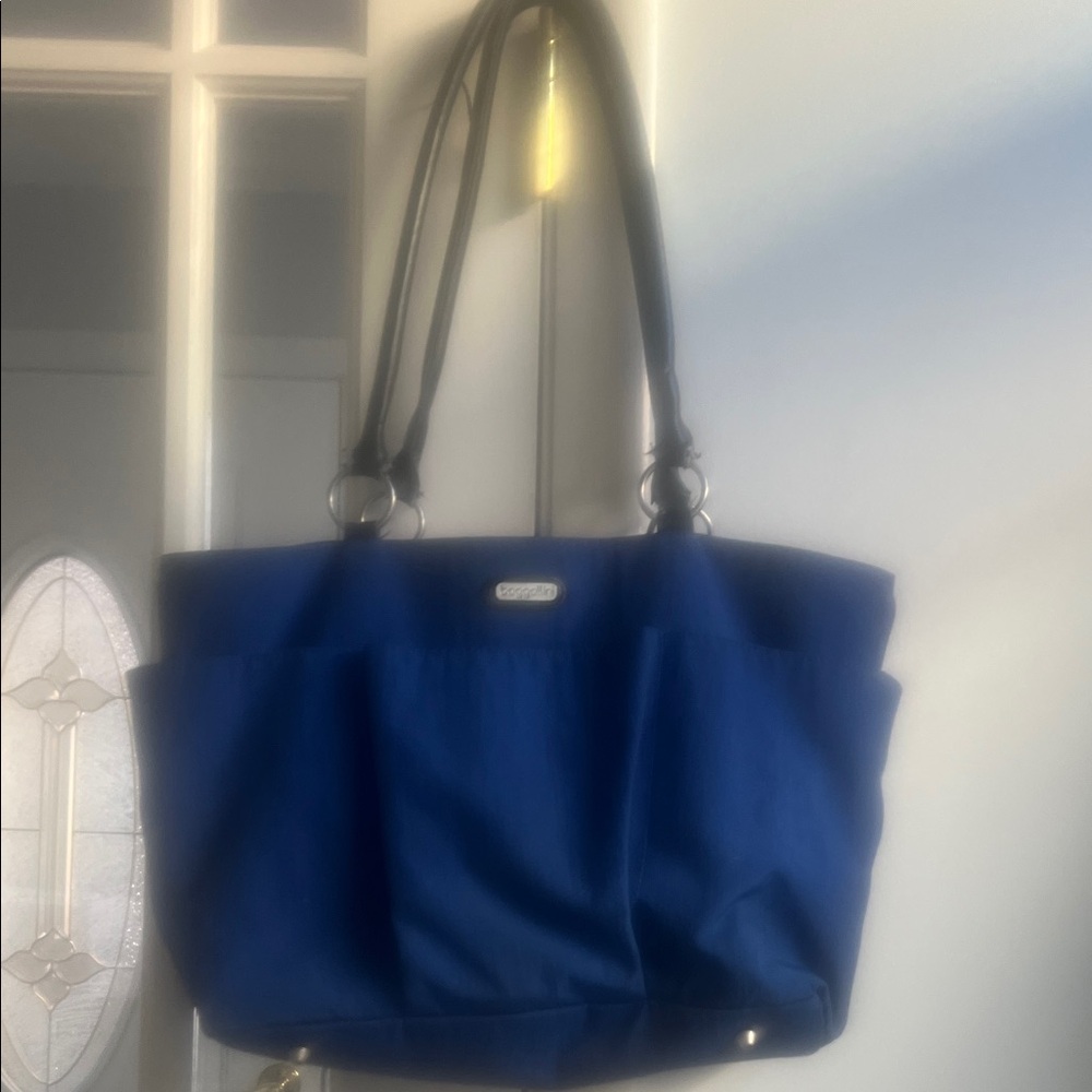 Baggalini royal blue Carry all Laptop Tote